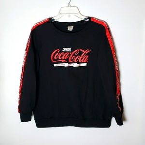 Coca Cola sweatshirt, black and red, women's size XL